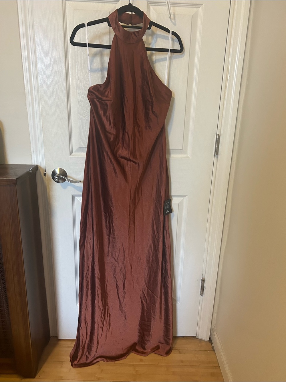 Lulu's Copper Halter Maxi Dress